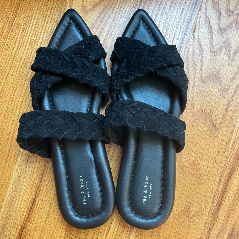 Rag and Bone Lewis pointed flat sandal NIB with duster
